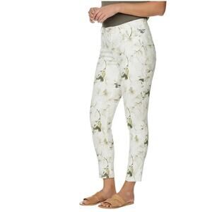 NWT Buffalo David Bitton White Floral High Rise Stretch Ankle Skinny Pants 4/27